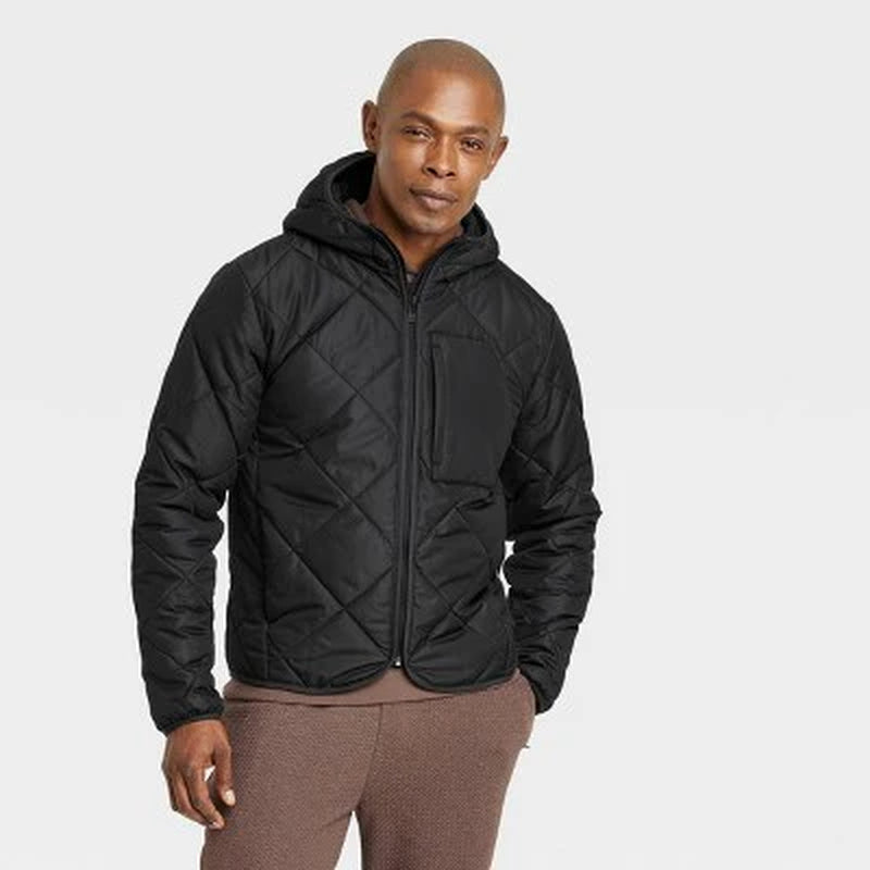 New - Men'S Ightweight Quilted Jacket - All in Motion