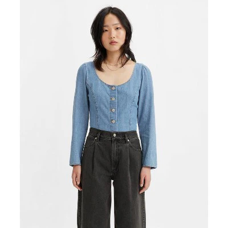 Levi'S Women'S Daryn Corset Button-Down Slim Fit Blouse