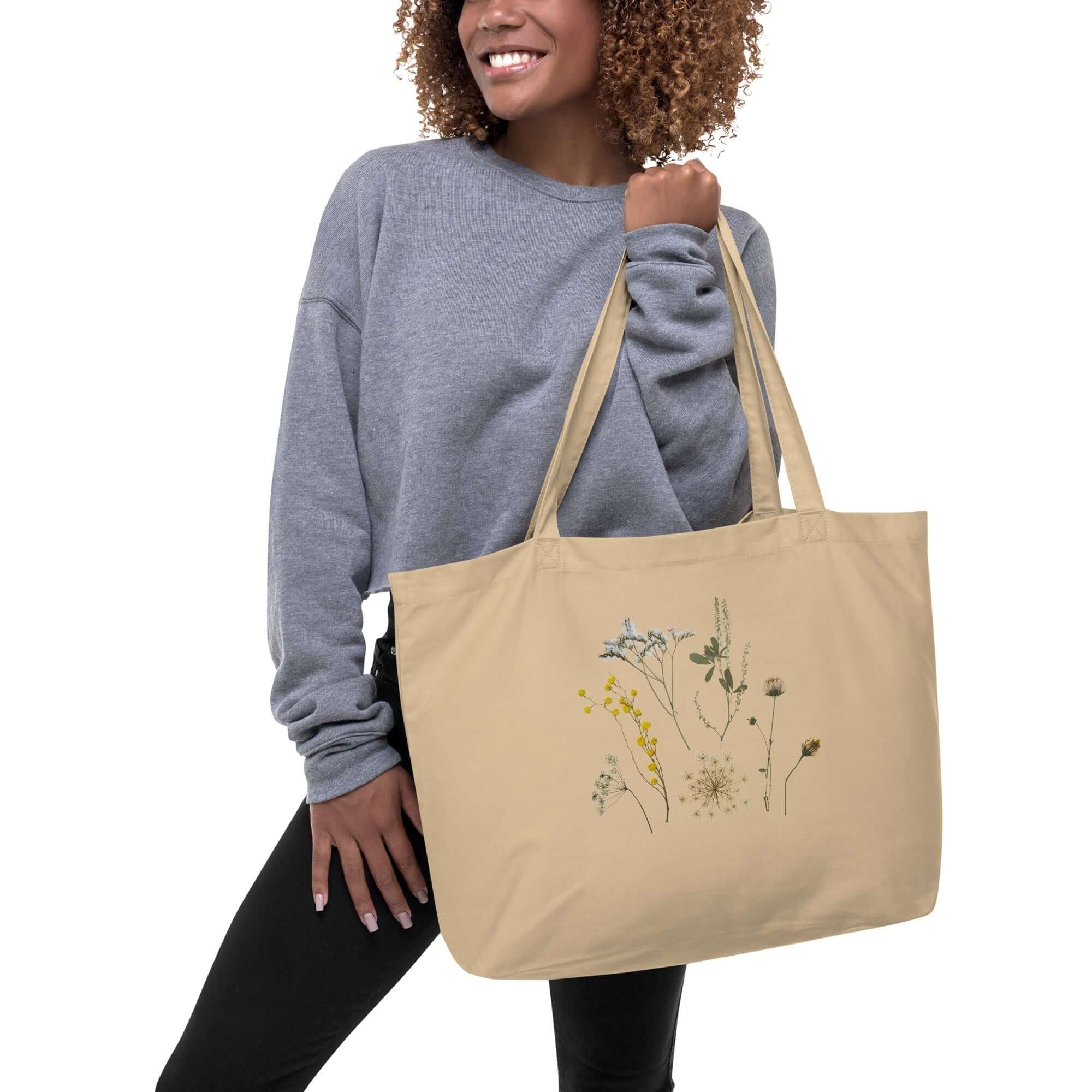 Large Organic Tote Bag Design by Hadiarts