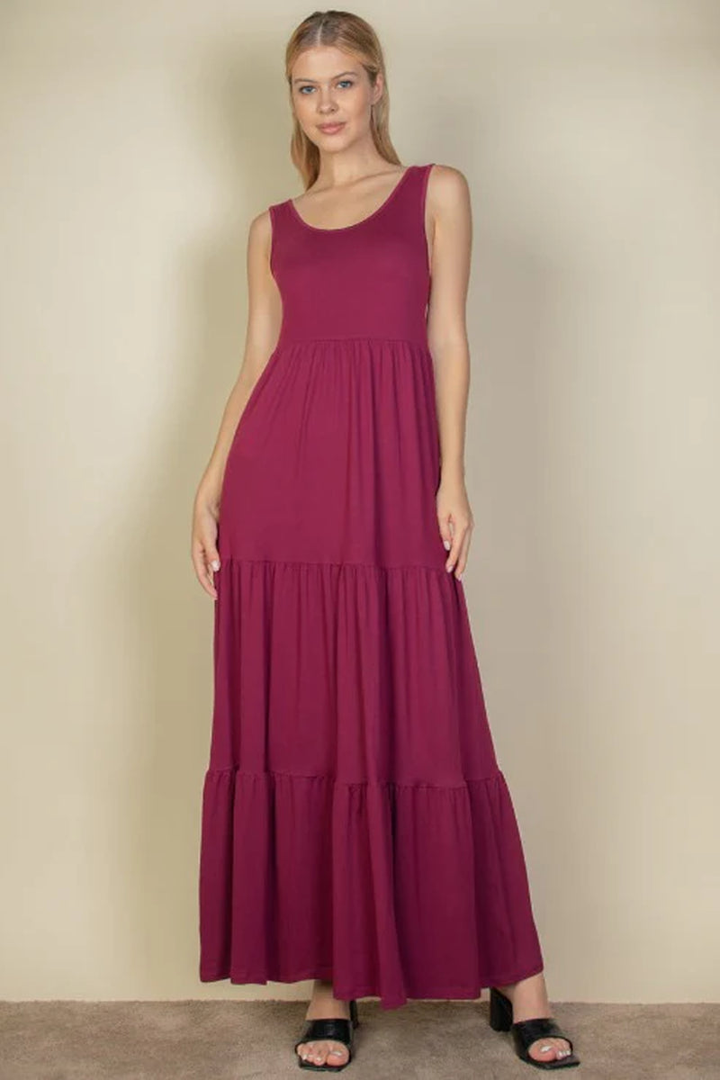 Solid Layered Hem Dress (CAPELLA)