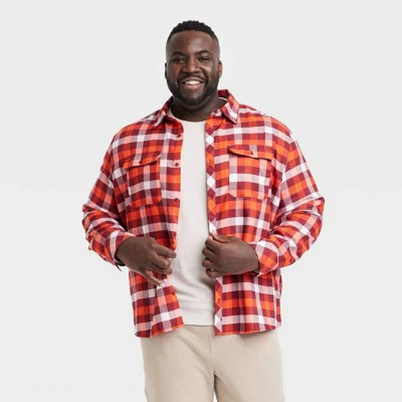 New - Men'S Ong Sleeve Flannel Shirt - All in Motion