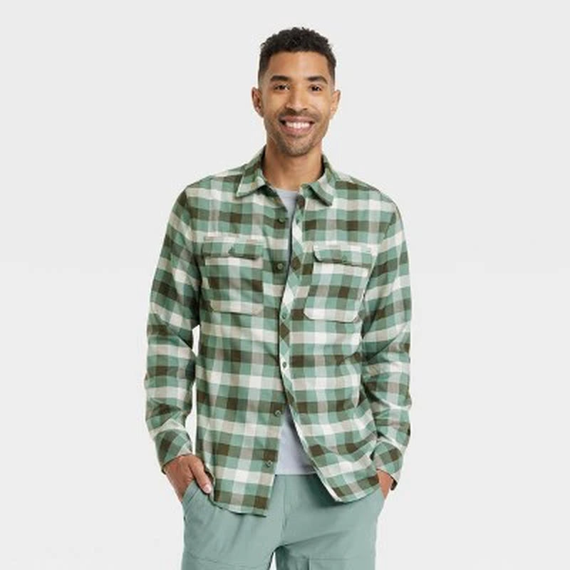 New - Men'S Ong Sleeve Flannel Shirt - All in Motion