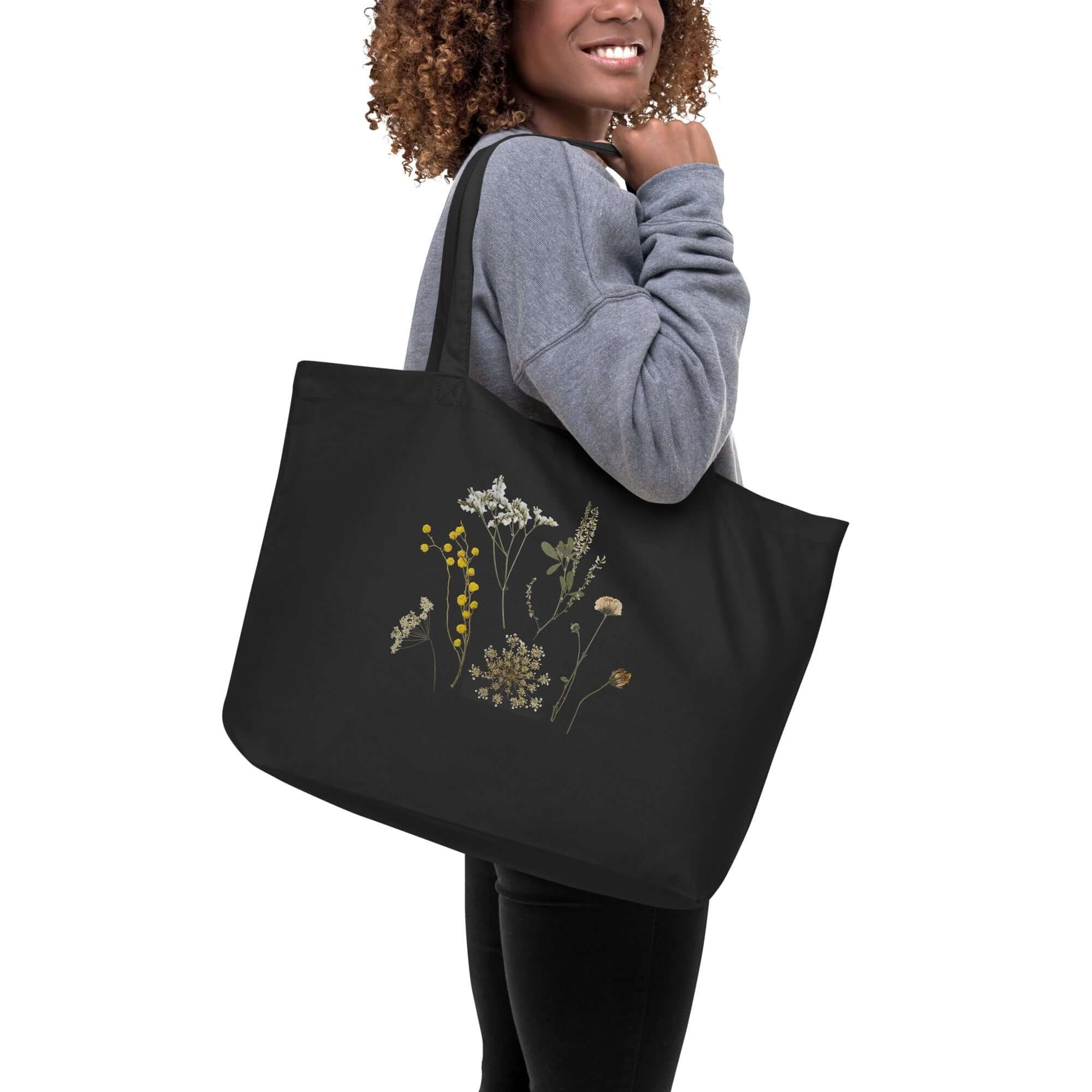 Large Organic Tote Bag Design by Hadiarts