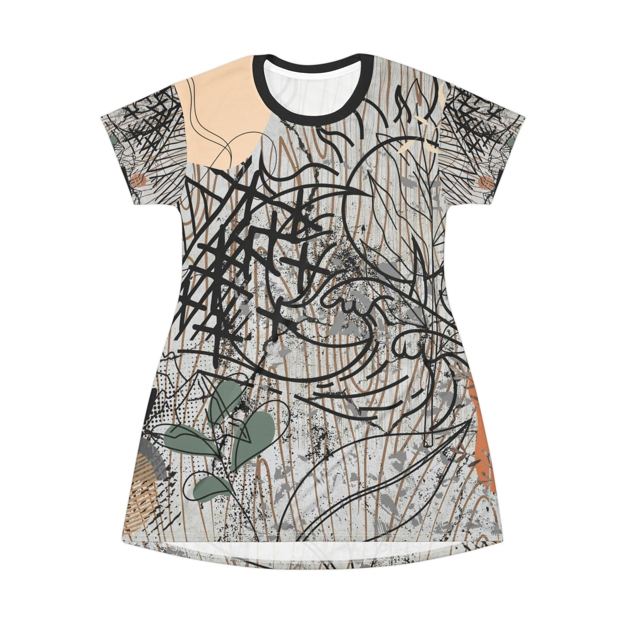 Designers T-Shirt Dress NATURE | Minimal by Queennoble