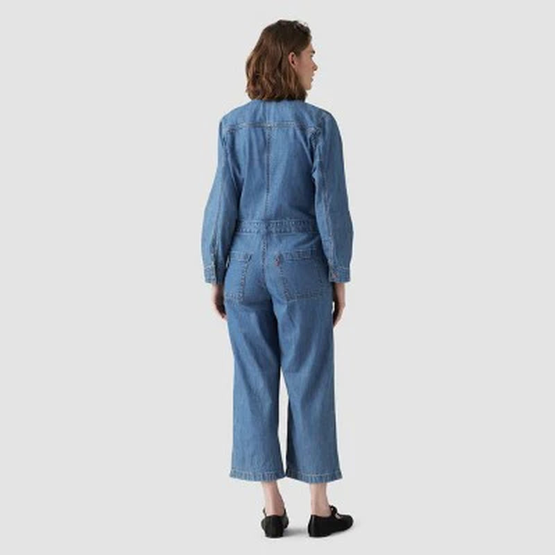 New - Levi'S Women'S Long Sleeve Heritage Jumpsuit - Playdate L