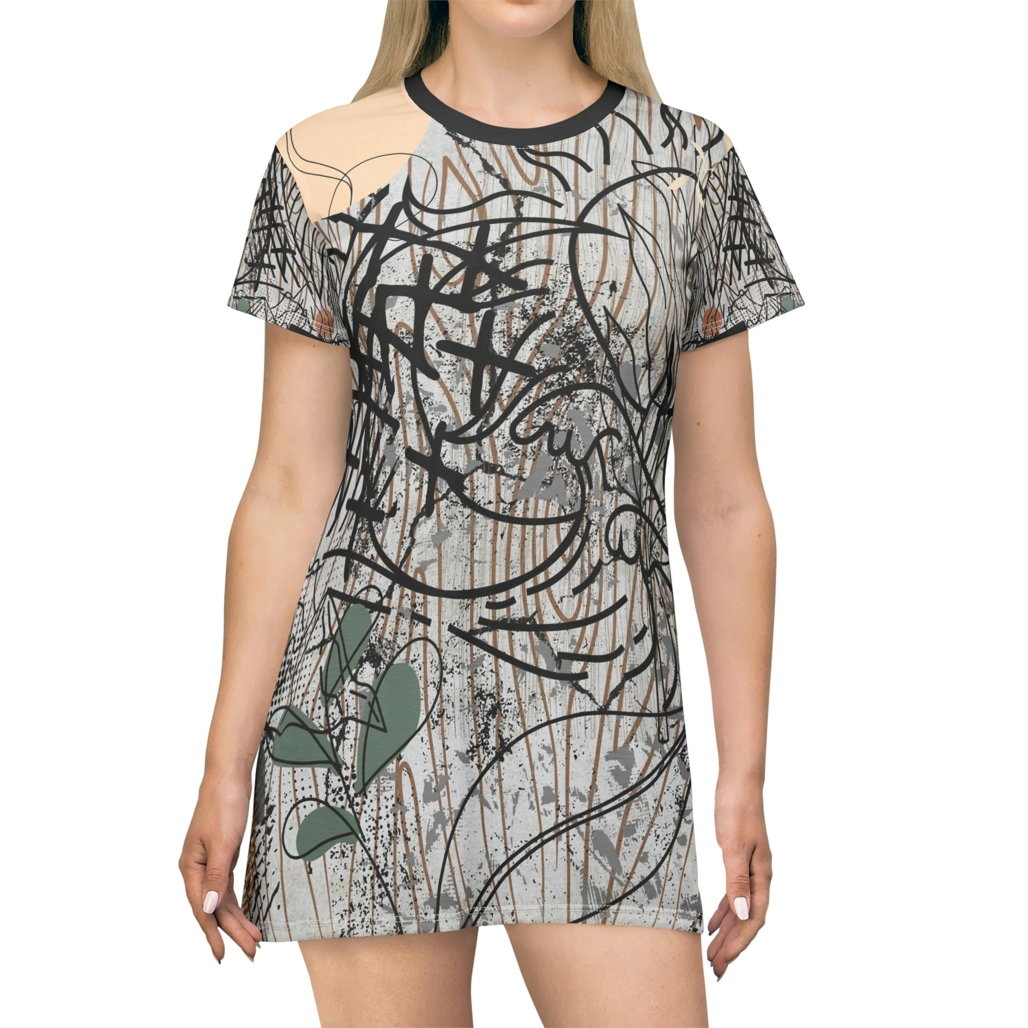 Designers T-Shirt Dress NATURE | Minimal by Queennoble